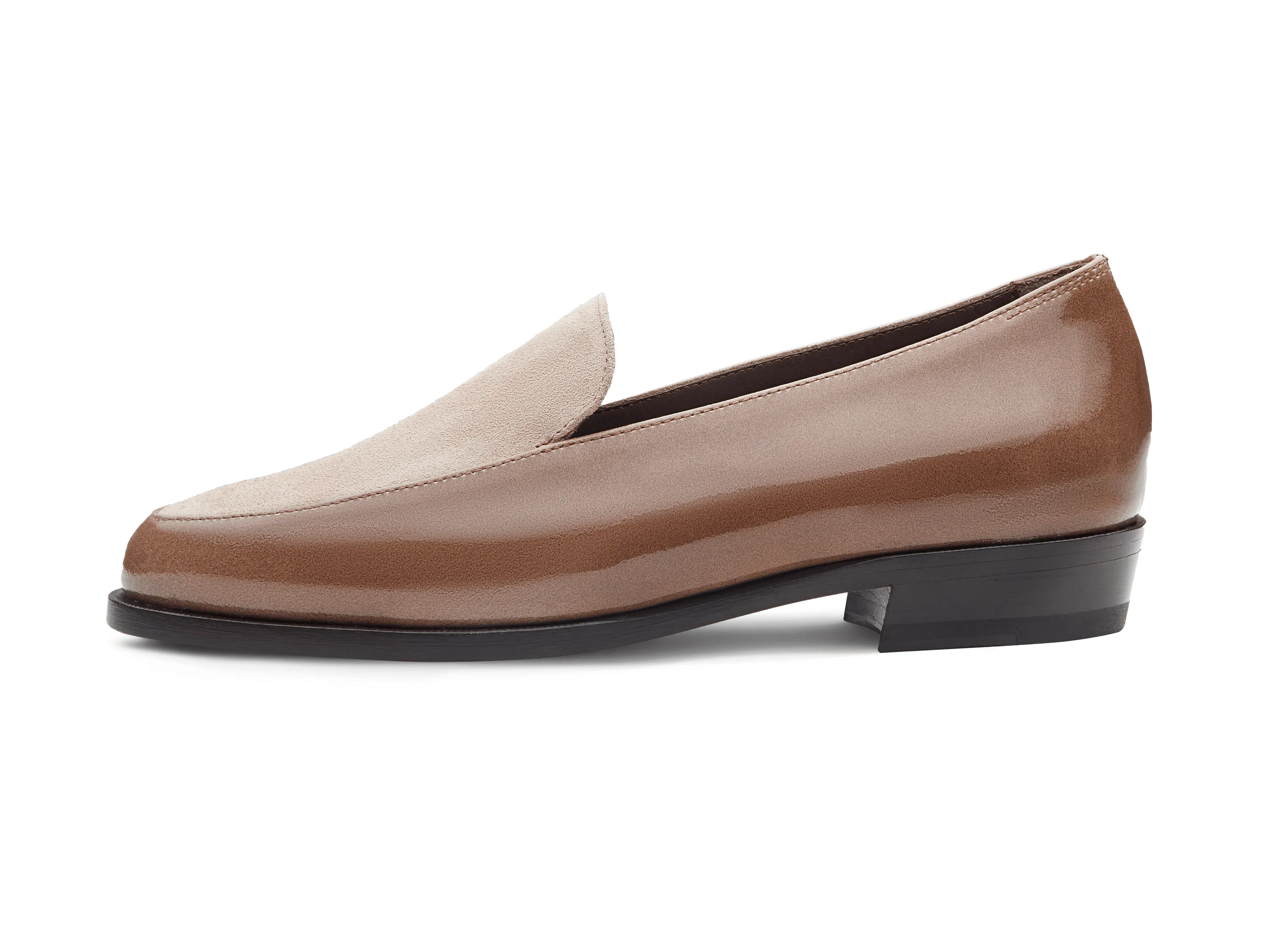 Ada Loafers in Marmotte Patent and Glove Suede