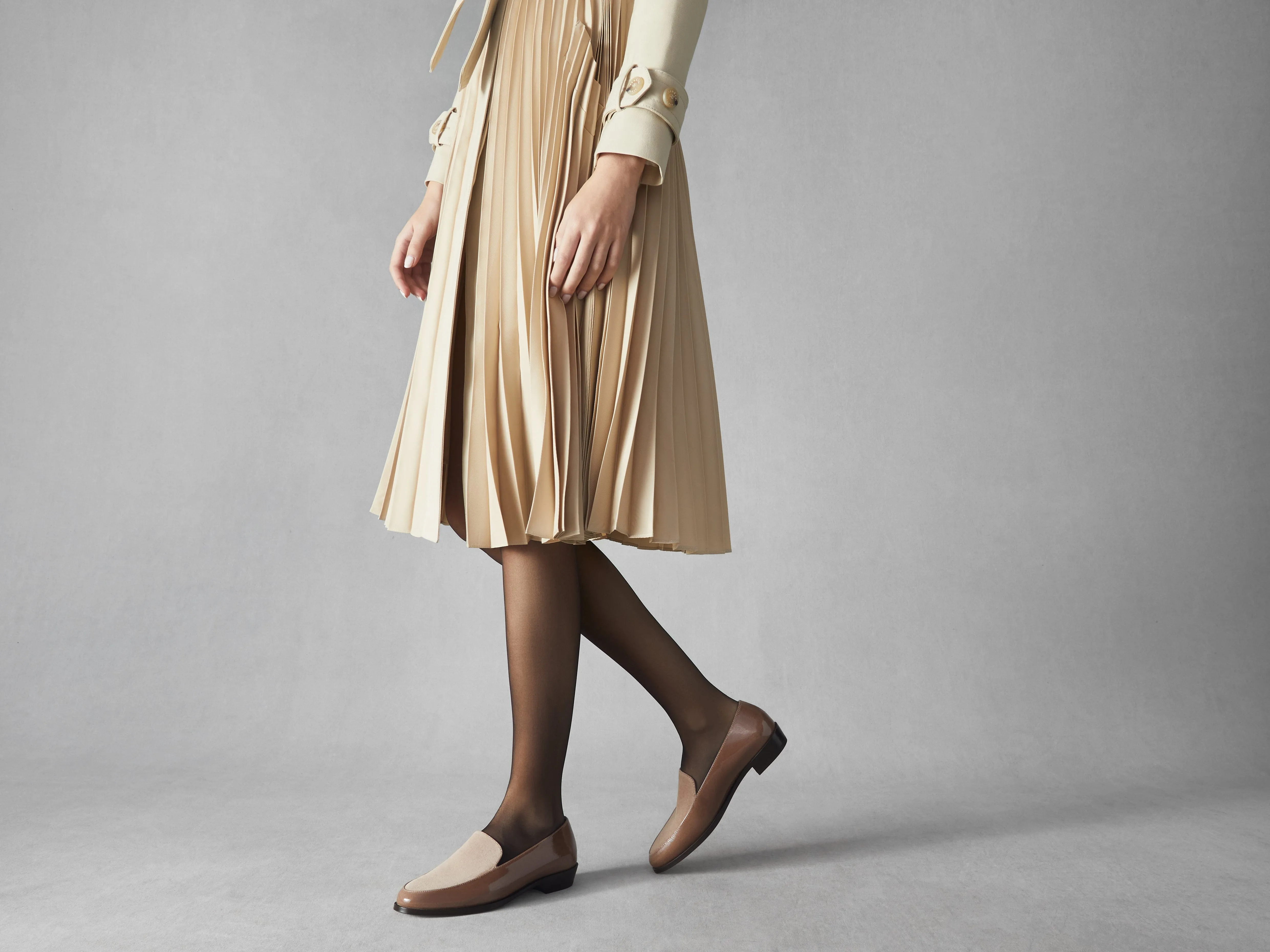 Ada Loafers in Marmotte Patent and Glove Suede