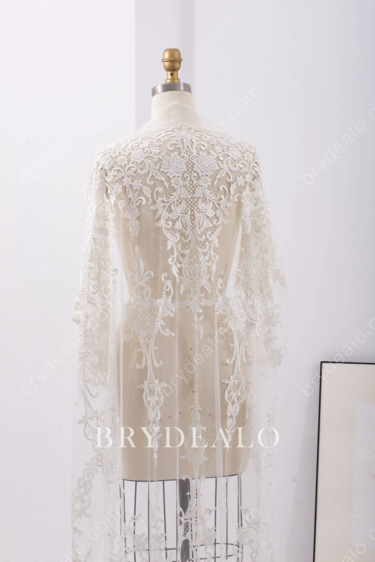 Beautiful Flower Cording Bridal Lace Fabric for Dresses