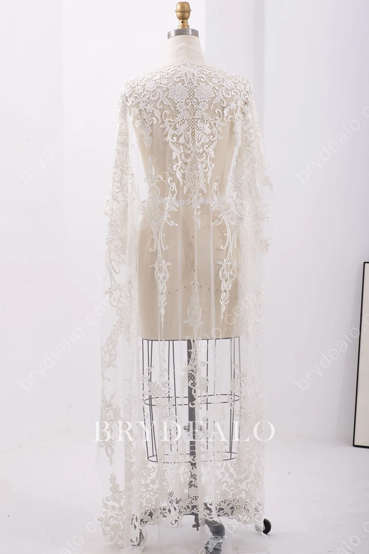 Beautiful Flower Cording Bridal Lace Fabric for Dresses