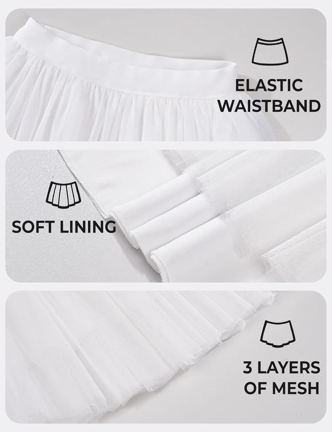 BOOPH Girls Tulle Skirts A-line Mesh Skirt Long Tutu Skirts Dress for Toddler Girls