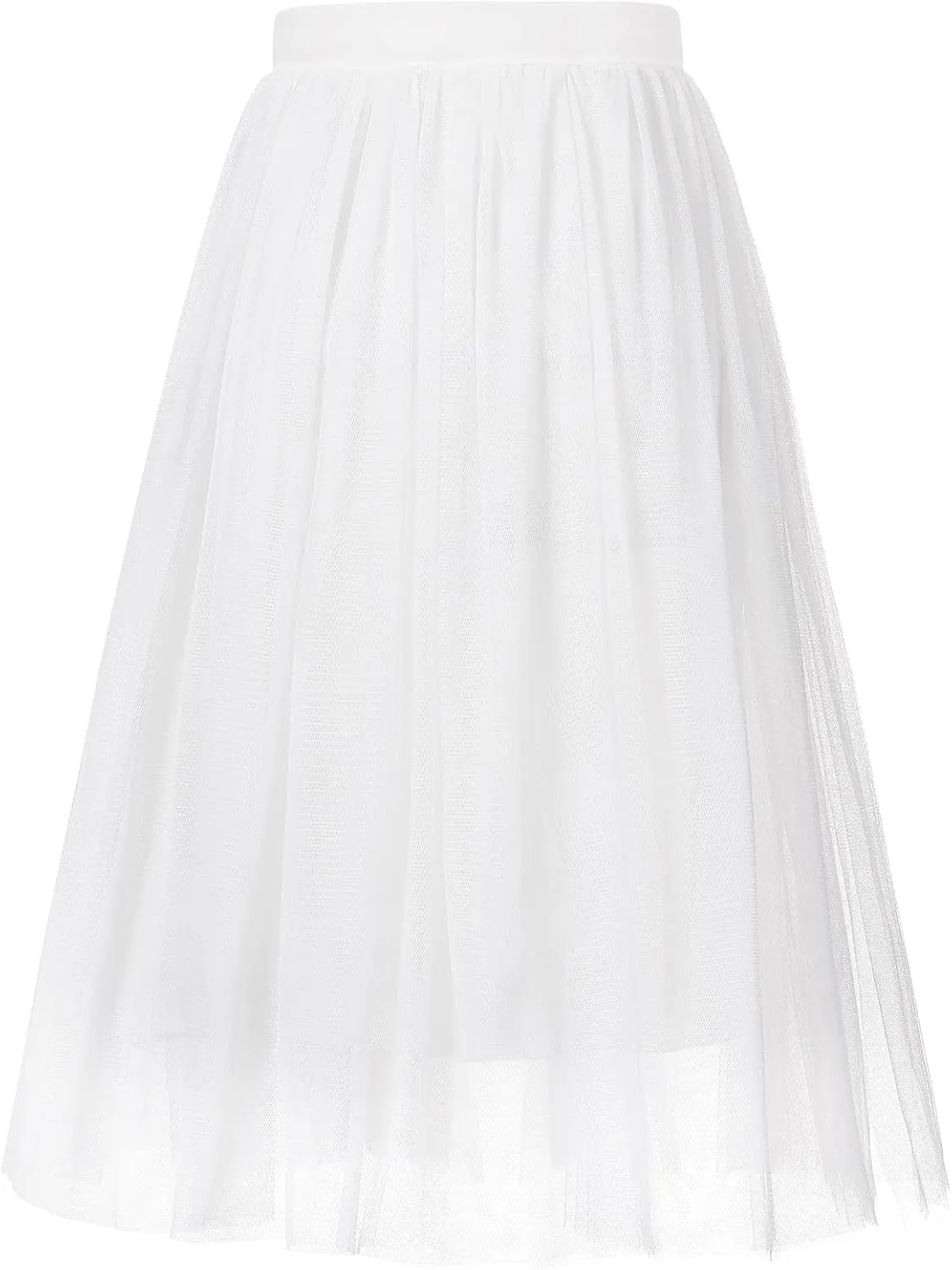 BOOPH Girls Tulle Skirts A-line Mesh Skirt Long Tutu Skirts Dress for Toddler Girls