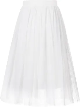 BOOPH Girls Tulle Skirts A-line Mesh Skirt Long Tutu Skirts Dress for Toddler Girls