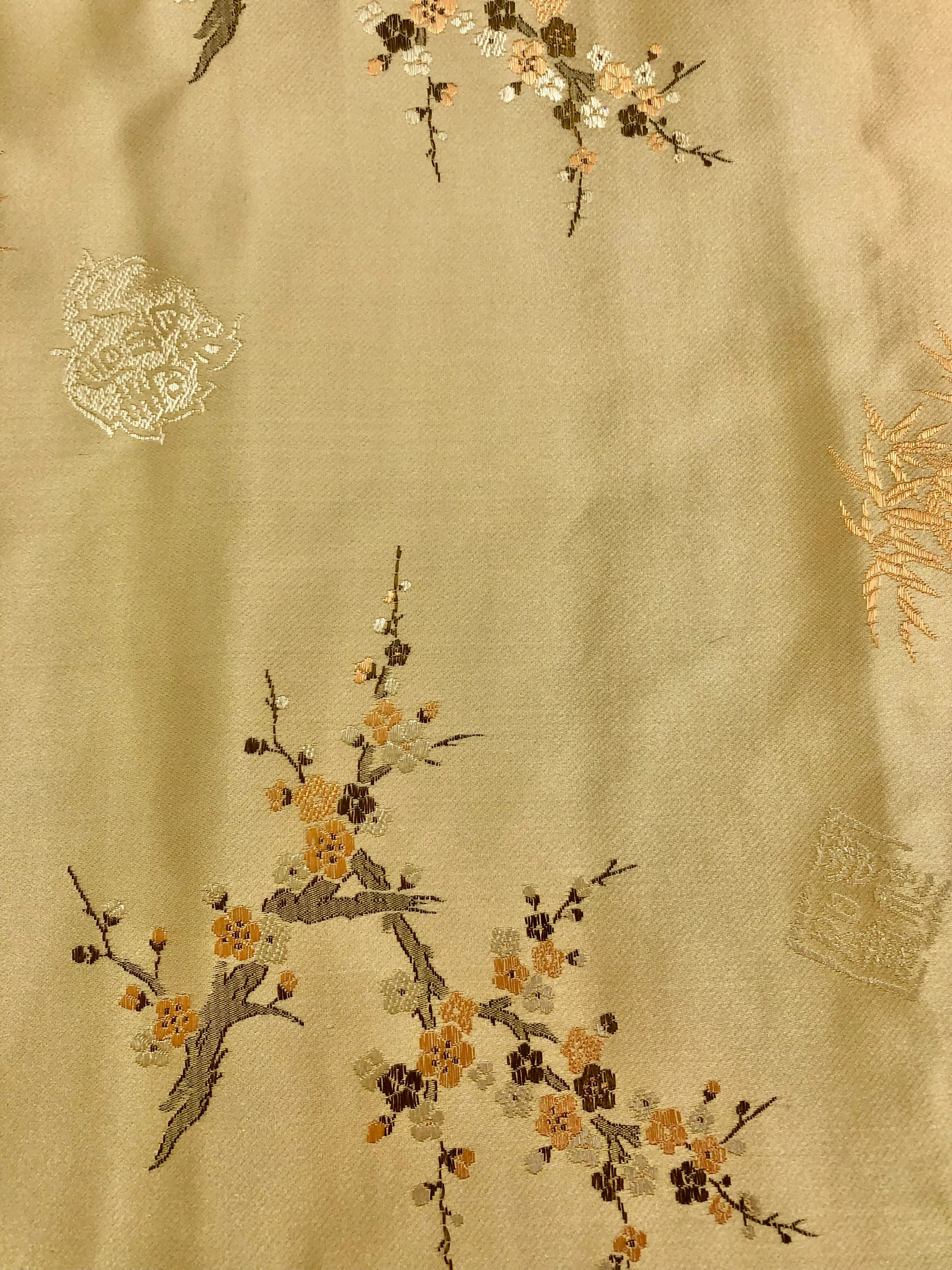 Brocade - 45-in Silk Rayon Brocade Golden Yellow Special Purchase