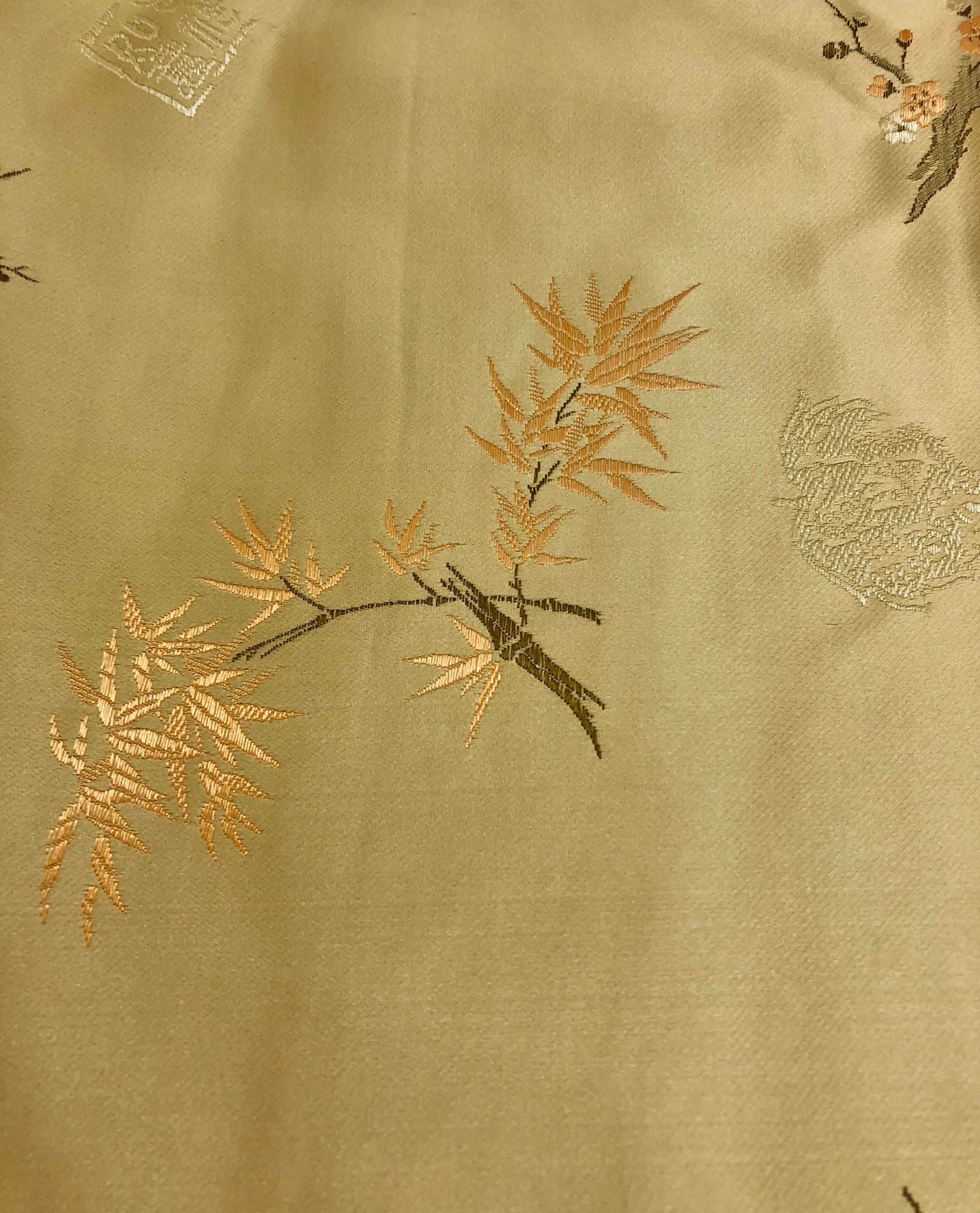 Brocade - 45-in Silk Rayon Brocade Golden Yellow Special Purchase
