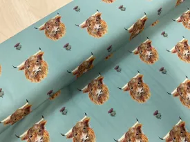 Highland Cow Cotton Jersey