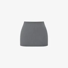 Jessamine A-line miniskirt in House Of Cb stretch fabric, gray