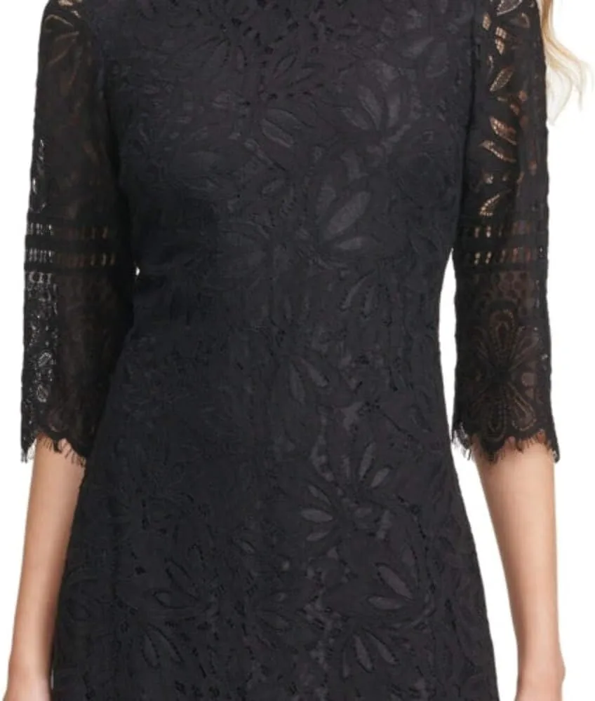 kensie Women's 1/2 Sleeve Lace Mini Dress