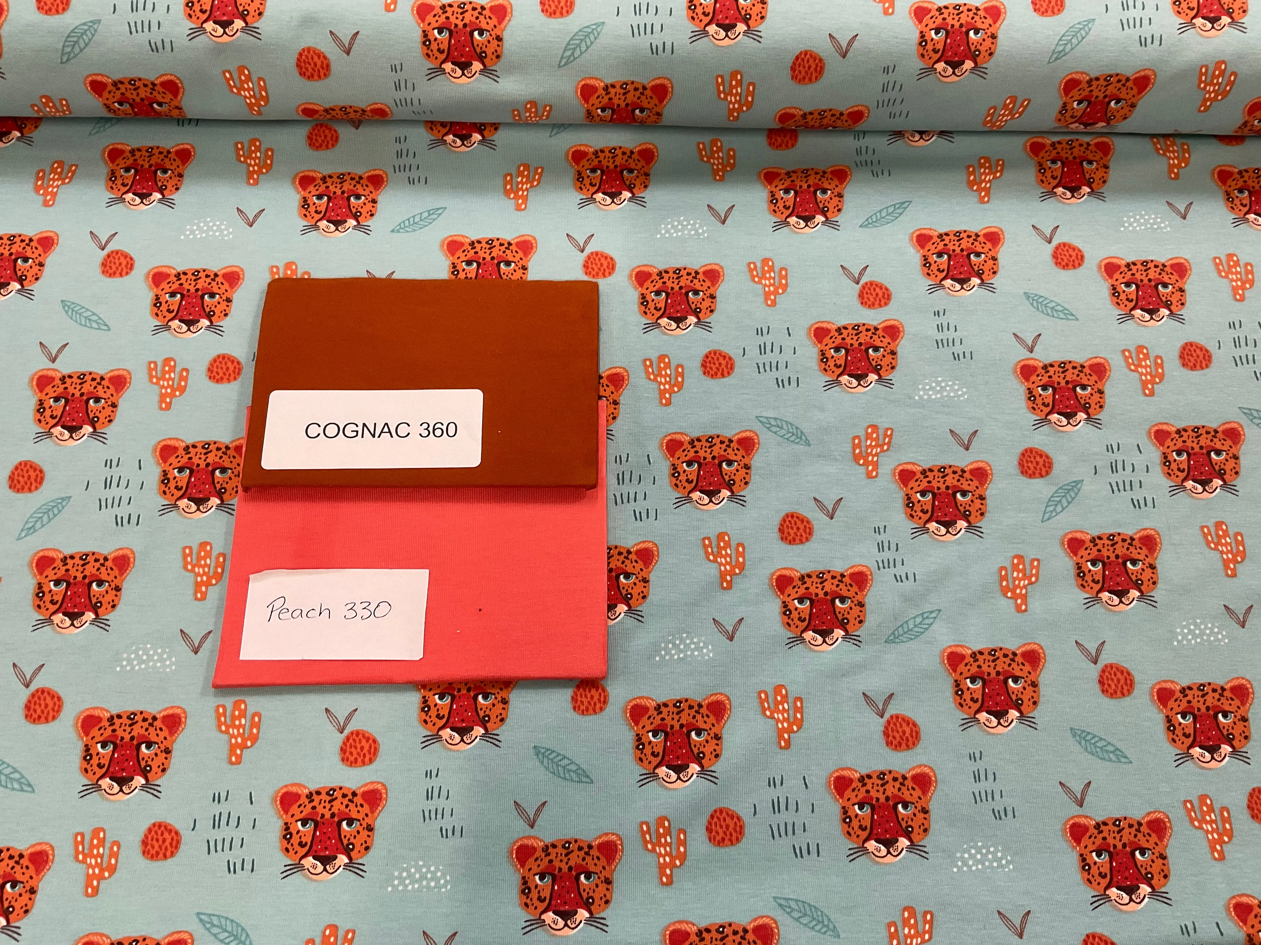 Leopard Heads Cotton Jersey