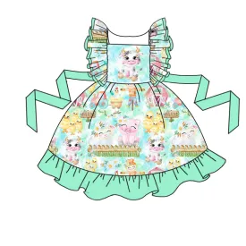 Milk cow Ruffle Dresses-preorder