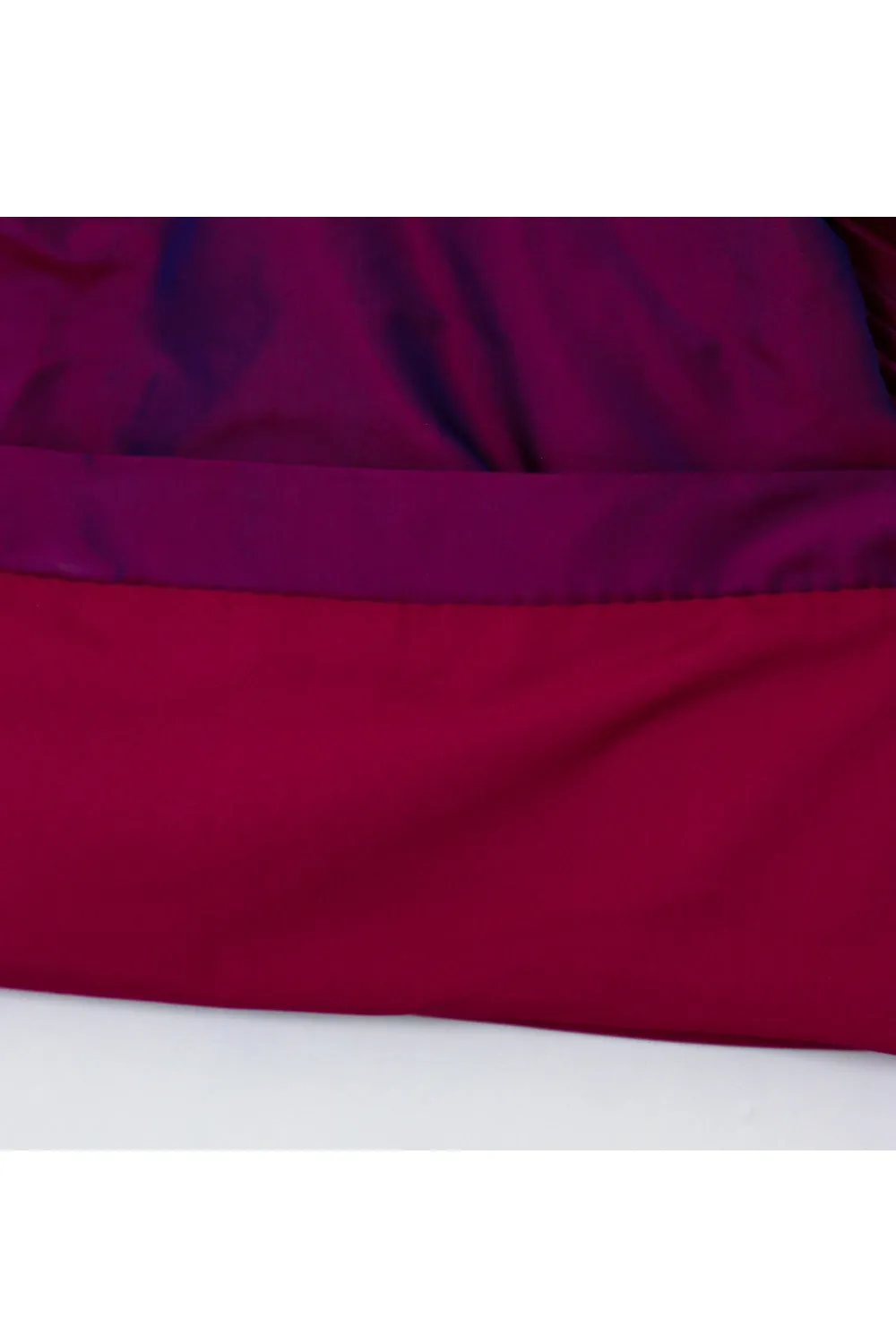 Purple Ruffle Sleeveless Silk Dress
