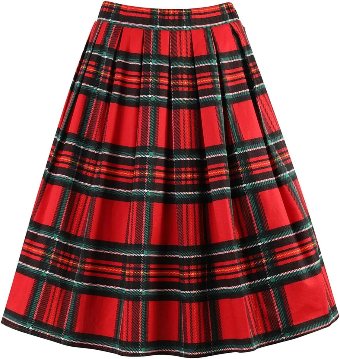 Taydey A-Line Pleated Vintage Skirts for Women