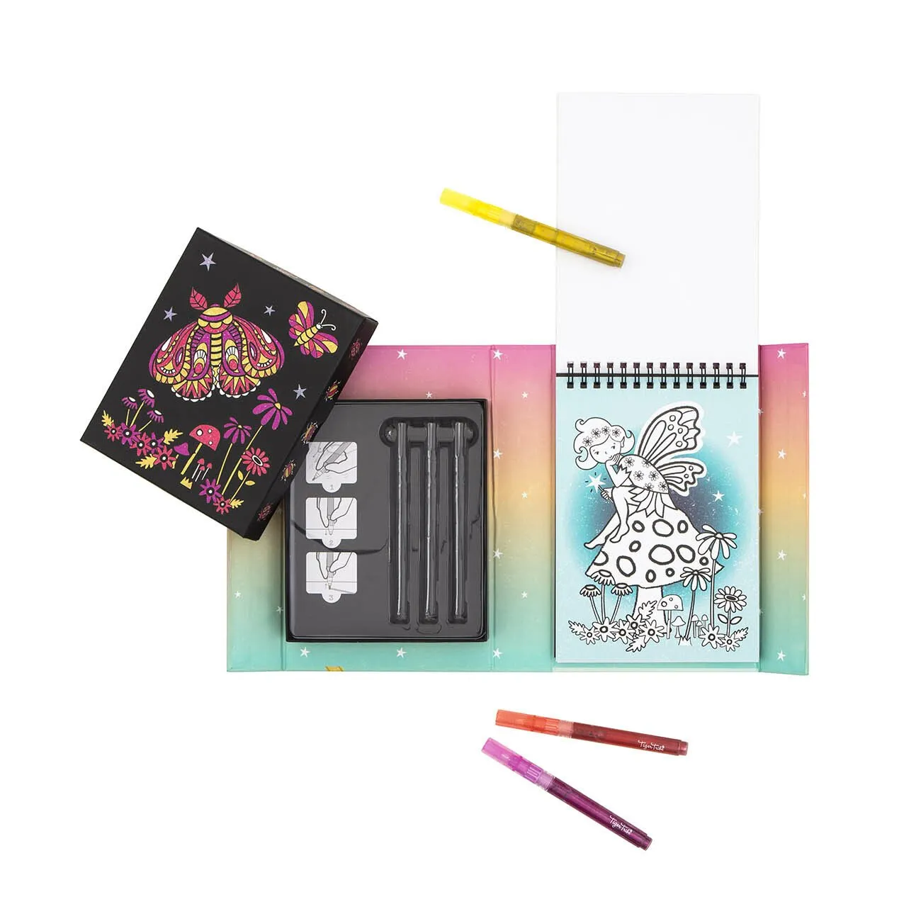 Tiger Tribe | Glitter Colouring In Set- Night Garden