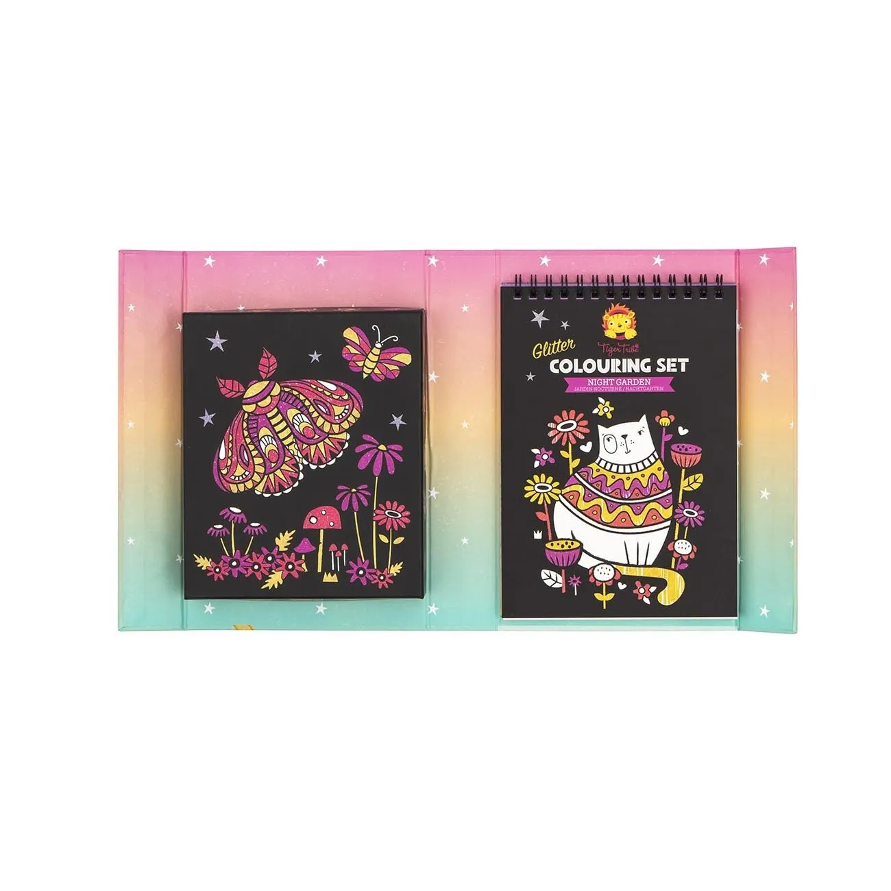 Tiger Tribe | Glitter Colouring In Set- Night Garden