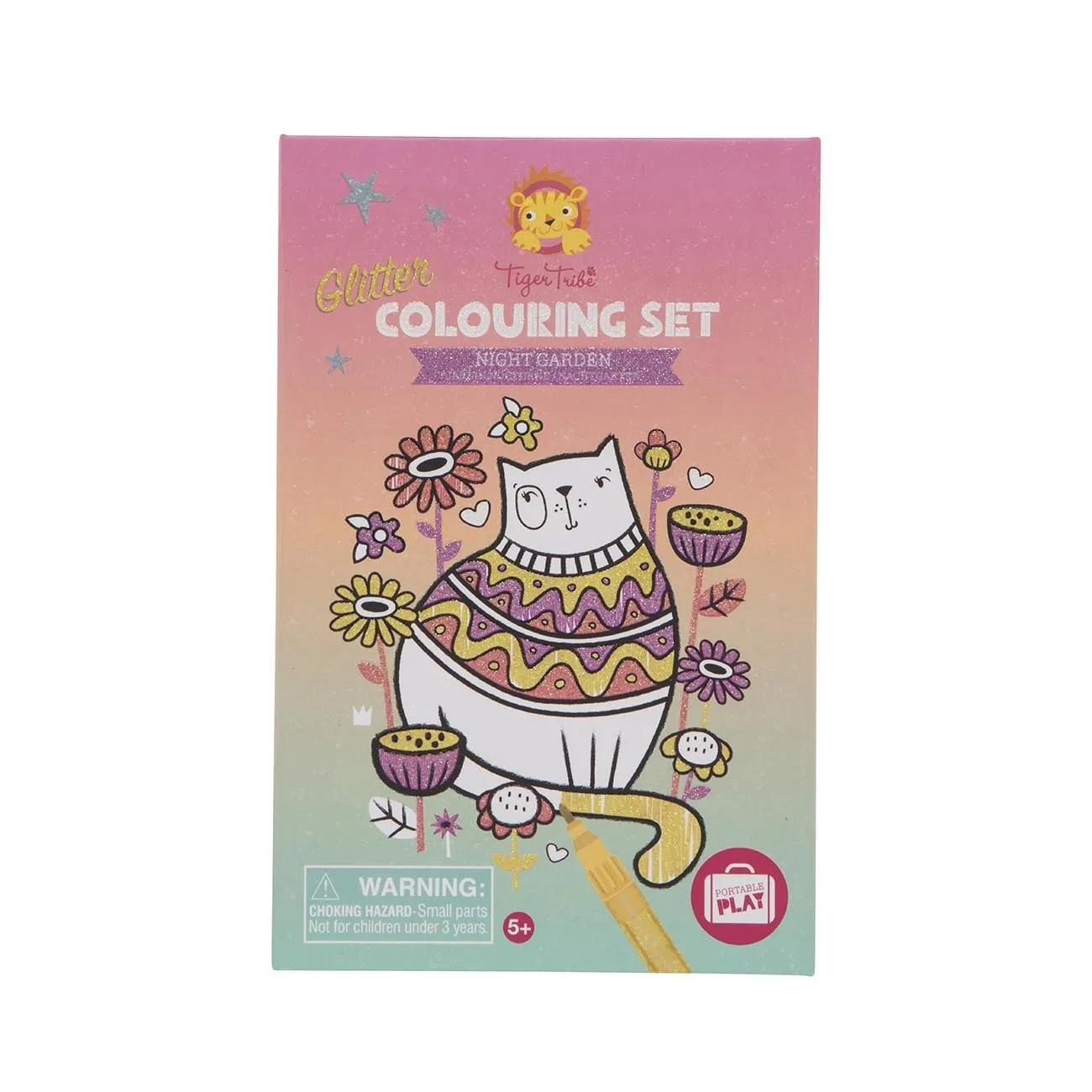 Tiger Tribe | Glitter Colouring In Set- Night Garden