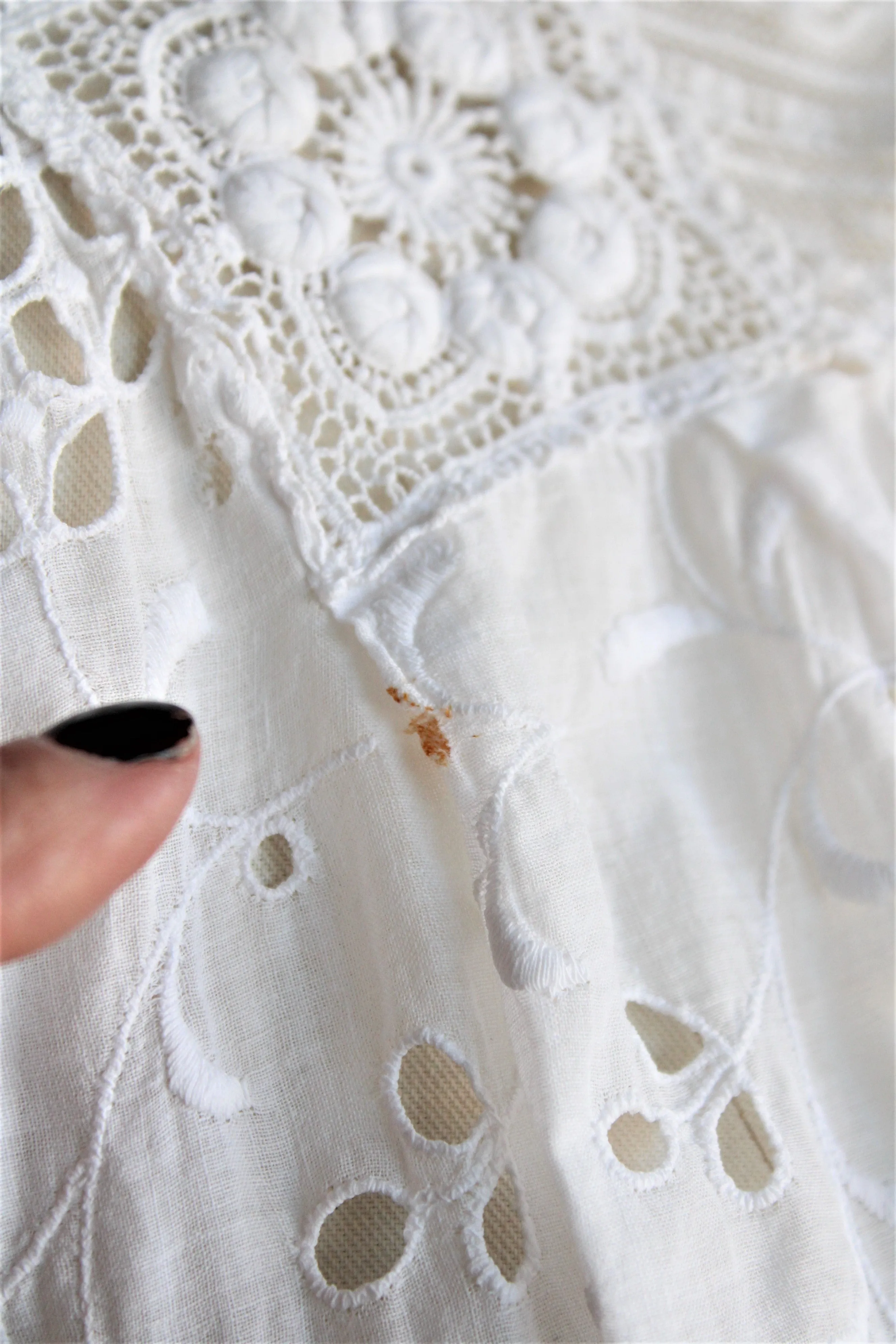 Vintage Antique 1900s Edwardian White Dress