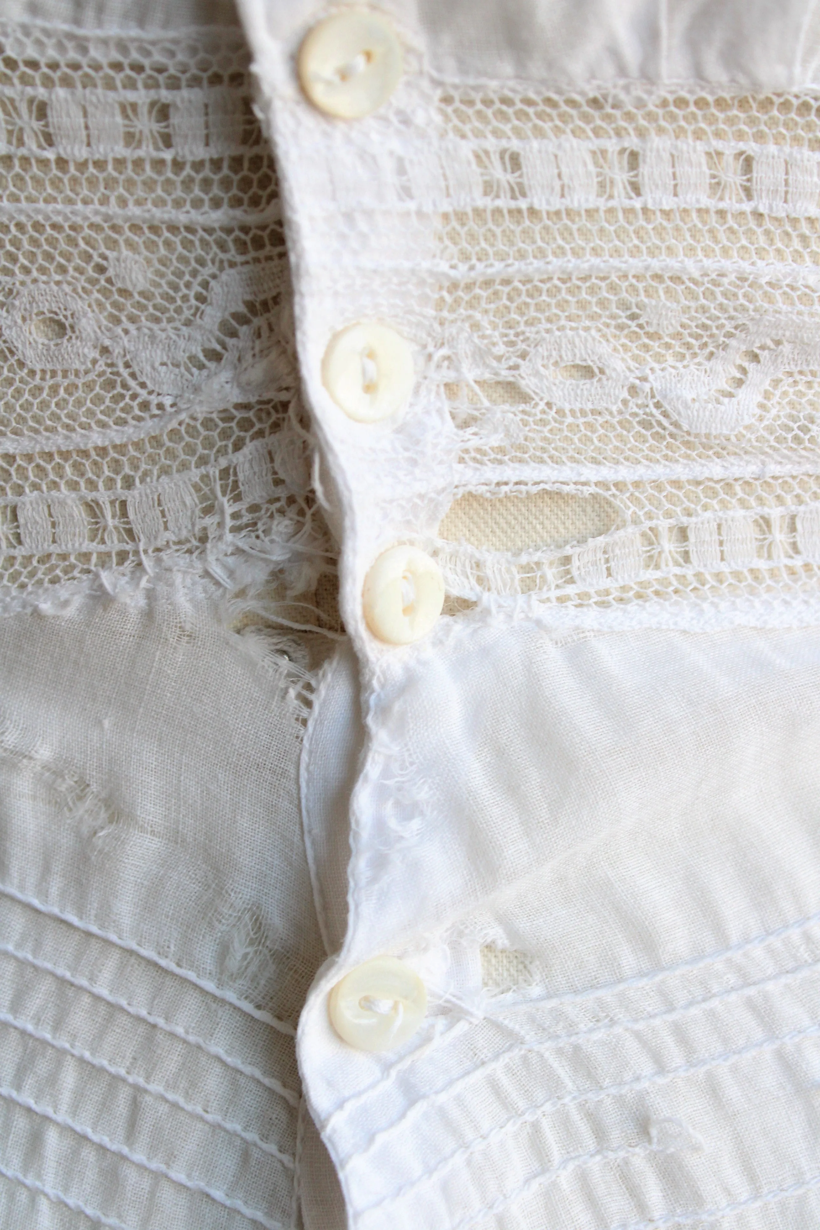 Vintage Antique 1900s Edwardian White Dress